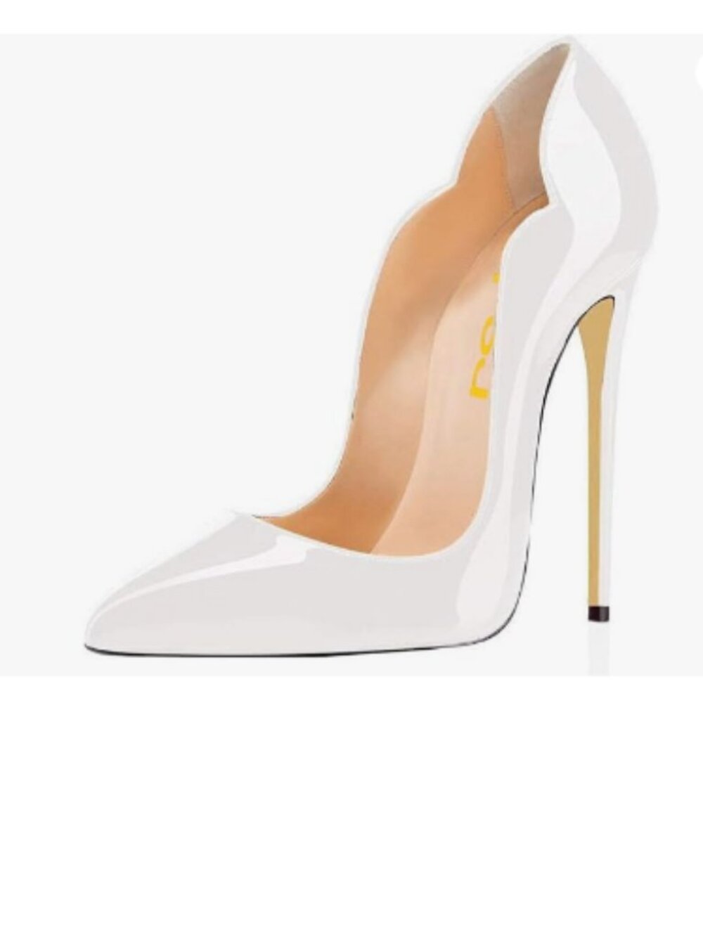 FSJ White Pointed Toe High Heels Sexy Stiletto Pumps Office Lady Casual Shoes